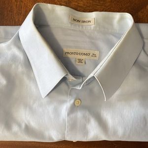 Non Iron Pronto Uomo 18 1/2 34/35 Button Down Mens